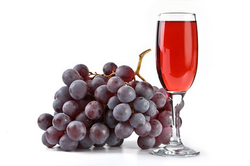 Grapes and glass