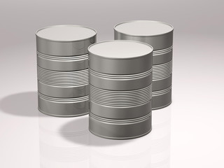 3d concept illustration of a food can