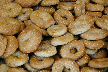 Bagels in a Jerusalem street market