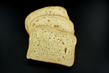 Slices of organic whole grain bread