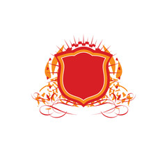 Obraz premium An heraldic shield or badge 
