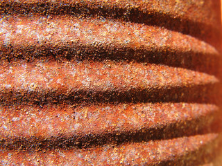 boite de conserve rouillée en gros plan