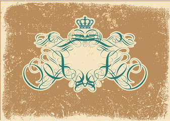 An heraldic titling frame.   Vector illustration