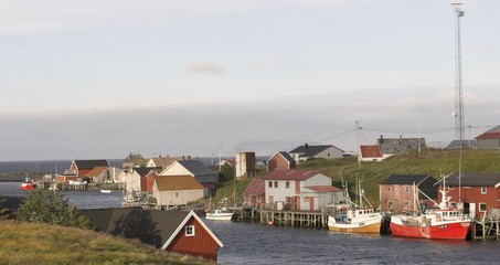 Fototapeta na wymiar Small Norwegian village