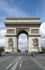 Fototapeta na wymiar łuku Triumfalnego Paryż Francja