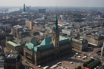Hamburg, Rathaus, Skyline, Deutschland