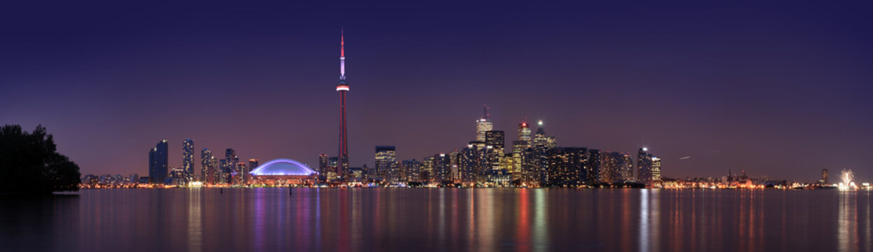 Toronto Skyline At Dusk (8:10 At Night)