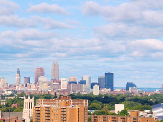 Naklejka premium Cleveland Ohio skyline