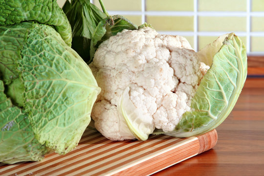 Cabbage on kitchen