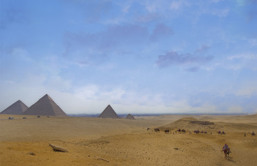 Fototapeta na wymiar Giza plateau