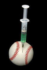 Baseball and Syringe