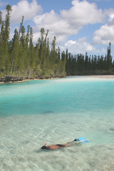 Swimming in paradise