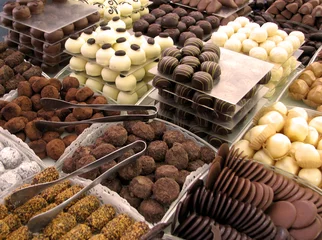 Photo sur Plexiglas Bruxelles Chocolats belges / Belgien chocolate