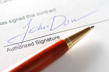 Obraz premium Signing a contract