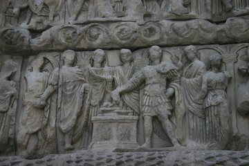 Thessaloniki Greece Ancient Arch Carvings