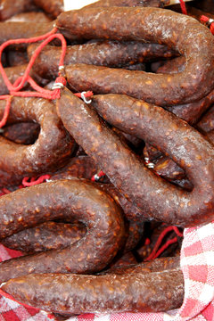 Sausages in Farmer's market