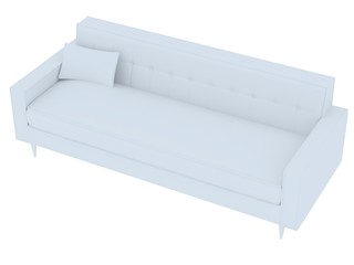 3D rendering of a white sofa