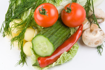 Set of different vegetables