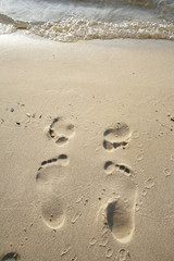 Fototapeta na wymiar Footprints miłości