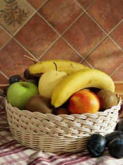 Basket full fruits – still life