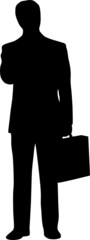 Businessman vector silhouette