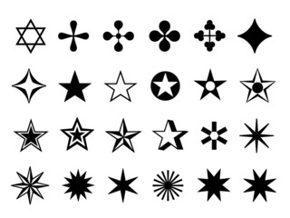 Abstract icons set #2. Isolated, black against white background