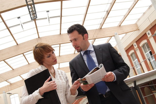 man and woman Business talk