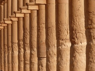 Ancient historical columns, Great Colonnade, Palmyra, Syria