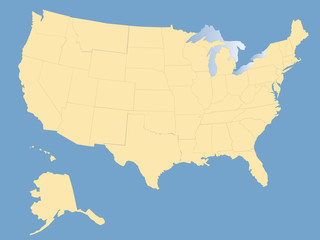 USA map - blank