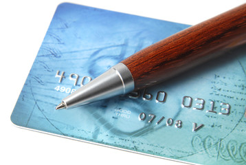 credit card with pen