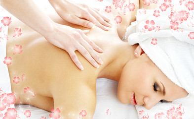 professional massage with flowers #2