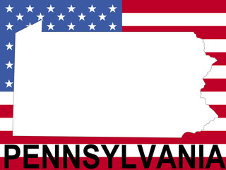 map of pennsylvania frame