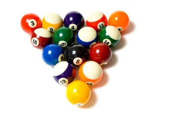 Pool Balls on white