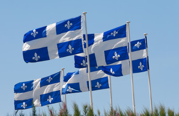 Naklejka premium Flagi prowincji Quebec