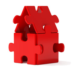 Red Puzzle Home