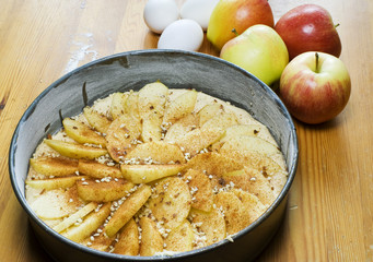 Baking an apple pie