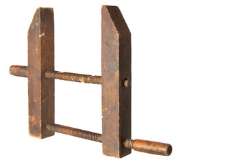 Antique Wooden Screw Clamp