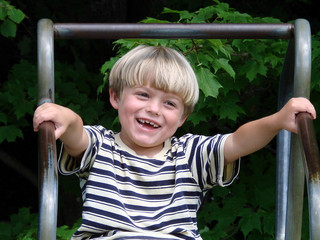 Boy Smiling at Playground