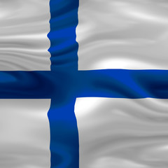 Naklejka premium Flag - Finlandia