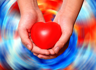 Fototapeta premium Close-up of red blood cells and germs