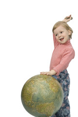 Baby and globe