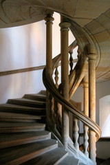 Obraz premium The stone circular stair