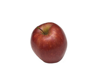 Red fresh apple isolated on white background