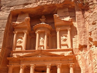 Treasury, Al Khazneh, facade, close up, Petra, Jordan