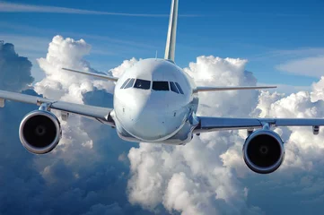 Foto op Plexiglas Commercieel passagiersvliegtuig tijdens de vlucht © Carlos Santa Maria