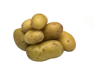 potatoes isolated on white