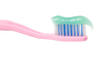 toothbrush and water