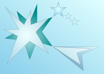 Blue stars vector