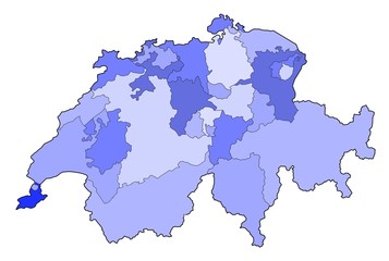 Schweiz mit Kantonen