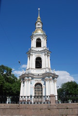 Fototapeta na wymiar Nikolsky's belltower of a cathedral